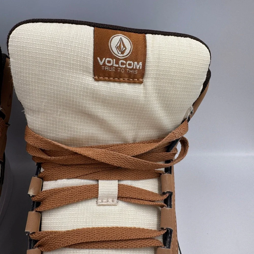 Volcom Mens VM30246 High Top Work Sneakers Brown Tan ASTM F2413-18 EH SR Safety